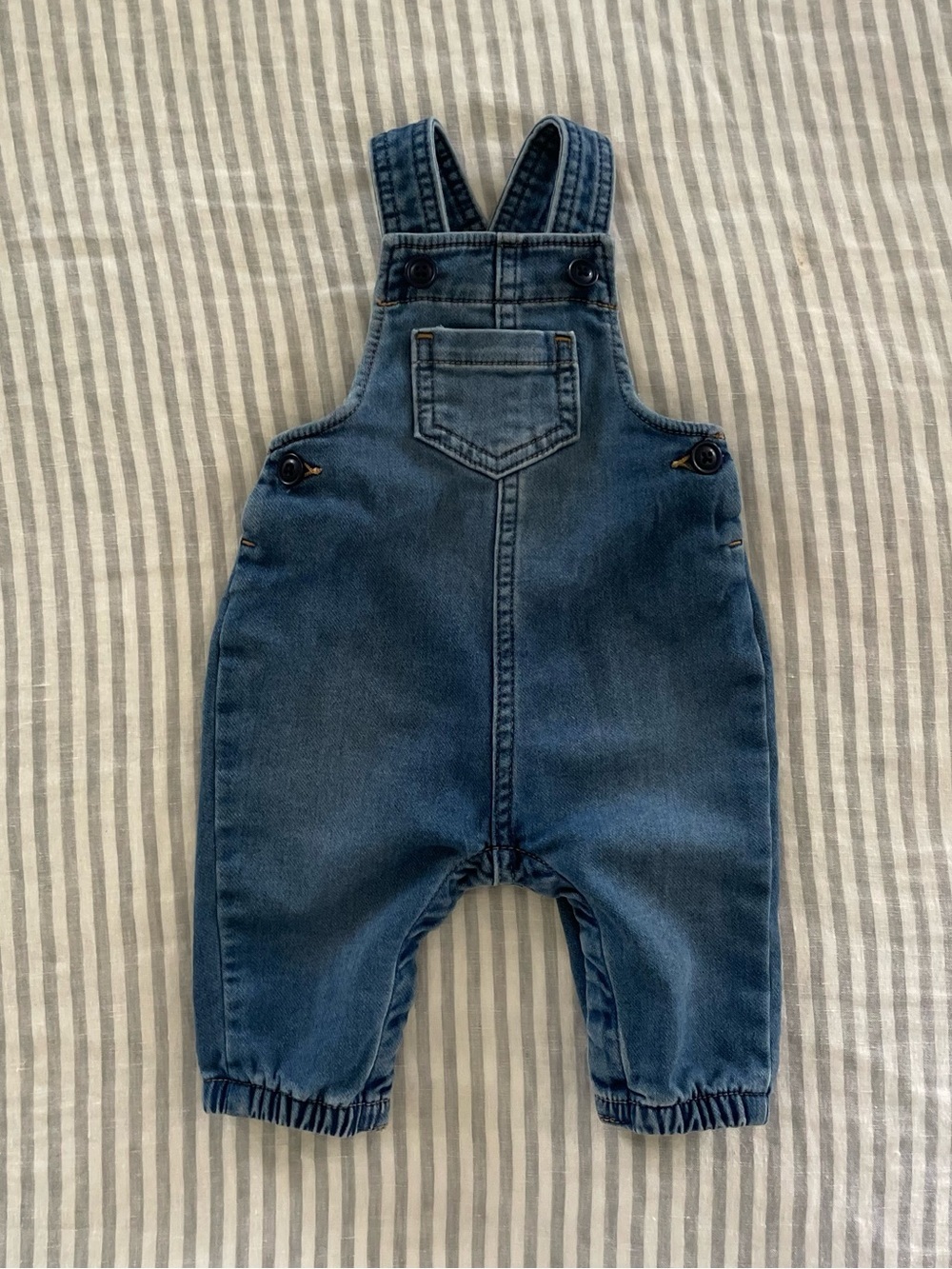 Baby GAP Blue Denim Overalls Newborn 0-3 months Fall Winter Jean Cozy